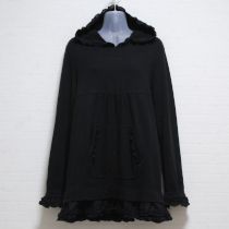 黒フリル使いカットソーチュニック