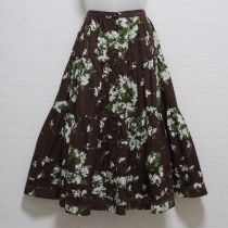 茶スノードロップスカート