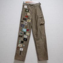 ベージュネーム付きパンツ【S】