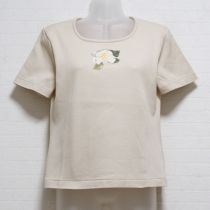 ベージュくちなしTシャツ【M】