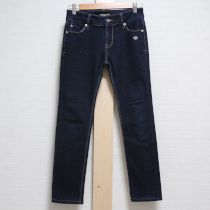 紺カメリア付きストレッチデニムパンツ【3(9号)】