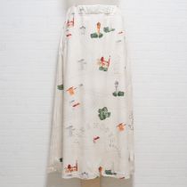 生成MAPプリントワイドスカート