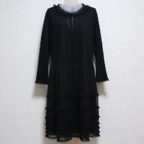 黒チュール使いカットソーワンピース