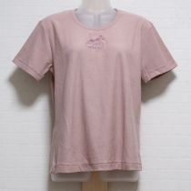 ピンクリボン刺繍Tシャツ【L】