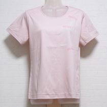 ピンクランダムロゴプリントTシャツ【4(L)】