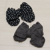 黒系リボンブローチ2個セット