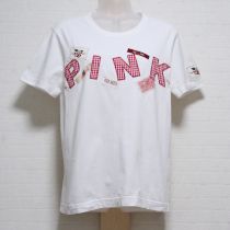 白ロゴパッチTシャツ【L】