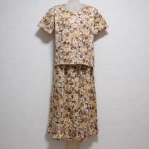 生成系花柄カットソー上下