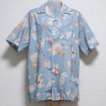 サックスニャーメイドアロハシャツ【4(L)】