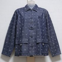 紺モノグラムデニムジャケット