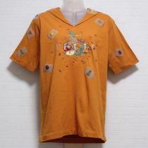 オレンジミックスフルーツ刺繍セーラーTシャツ【M】