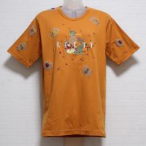 オレンジミックスフルーツ刺繍パッチTシャツ【M】