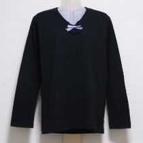 黒リボン使いTシャツ【M】