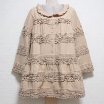 べ―ジュフリルデニムコート