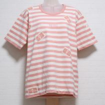 ピンクキューピーワッペンボーダーTシャツ【L】