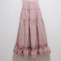 ピンクグログランリボン使いスカート