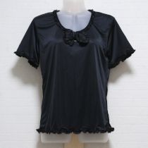 黒ピコフリルポリTシャツ【M】
