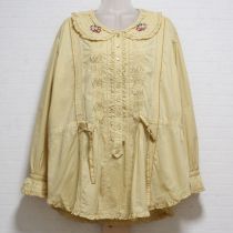 イエローロイヤルクィーンベリー刺繍ローンブラウス