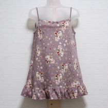 パープルフルールミニョンカットソーキャミチュニック【L】
