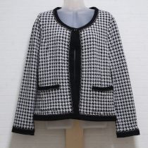 黒千鳥格子カットソージャケット