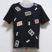 黒ワッペンTシャツ【4(L)】