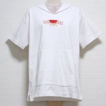 白スイカ刺繍セーラーTシャツ【M】