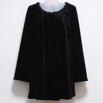 黒リボン使いベロアチュニック【11号】