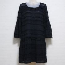 紺コサージュ付きストレッチレースチュニック【11号】
