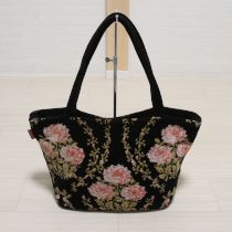 黒薔薇柄ゴブランバッグ