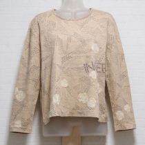 ベージュカメリアロゴ長Tシャツ【M】