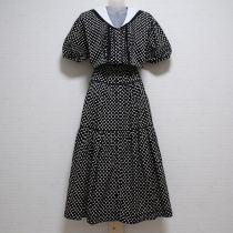 黒水玉セーラーワンピース