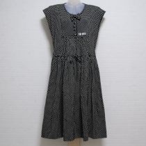 黒ドットカットソーワンピース