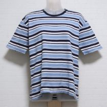 ブルー系ボーダーTシャツ