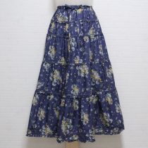 ブルー系勿忘草ローンスカート