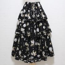 黒パールスノー段々スカート
