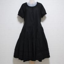 黒ピコフリルローンレイヤーワンピース