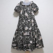 黒森のうさぎプリントワンピース