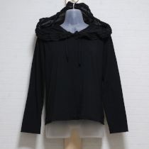 黒ローンフードカットソー【3(M)】