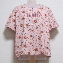 ピンク苺プリントTシャツ