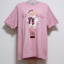 ピンクマリンくまプリントTシャツ【4(L)】