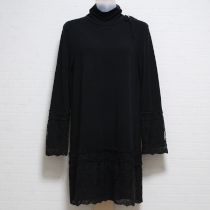 黒レース使いカットソーチュニック【11号】