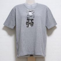 グレーリボン付きTシャツ