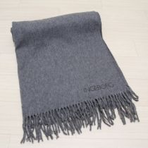 グレーロゴ刺繍大判ストール