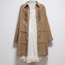 ベージュ×生成チュニックセット