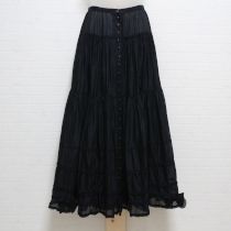 黒リボン付きローンスカート