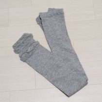 グレー裾フリルレギンス
