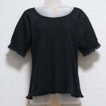 黒ローン袖カットソー【3(M)】