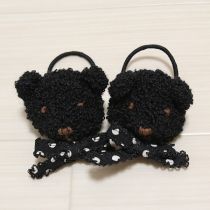 顔くまヘアポニー2本セット