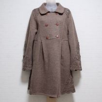 ベージュリボンクラフトニットコート【9号】