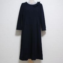 紺テンセルストレッチカットソーワンピース【3(9号)】